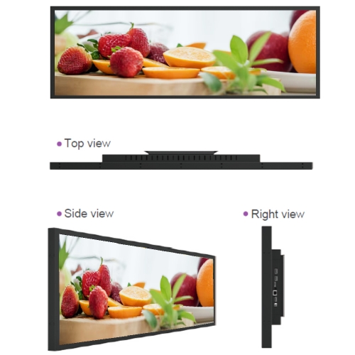 49.5" Advertising Shelf Edge Digital Advertising Player Ultra Wide Stretched Display For Supermarket