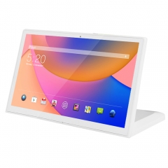 15.6" inch White L Shape Desktop Display Landscape LCD Capacitive Touch Android ODM Tablet PC for Meeting Room Hotel Restaurant Retail