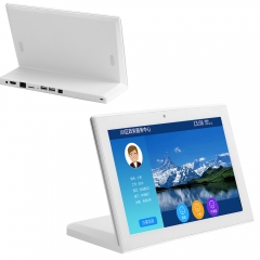 10.1" White L Shape Desktop Display Landscape LCD Touch Screen Android ODM Tablet PC for Meeting Room Hotel Restaurant Retail