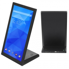 10" Black L Shape Desktop Display LCD Portrait Capacitive Touch Android Tablet PC for Meeting Room Hotel Bank Restaurant Retail