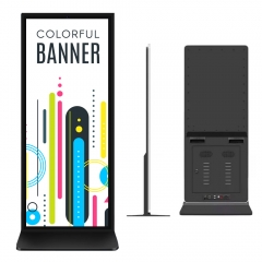 64" 70" Full Screen Indoor LCD Android Digital Signage Portable Display LCD Interactive Kiosk Totem Floor Standing Touch Screen