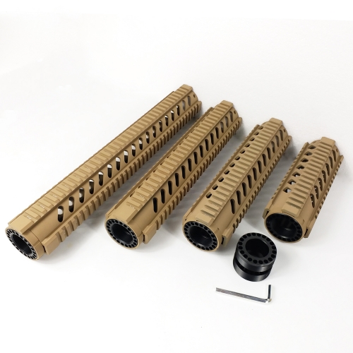 7,10,12,15 inch Free Float Quad Rail Handguards Tan color