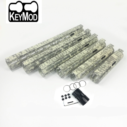 7/9/10/12/13.5/15 Inch Keymod Handguards Monolithic top rail Camouflage ACU pattern Fits .223/5.56(AR15) Spec