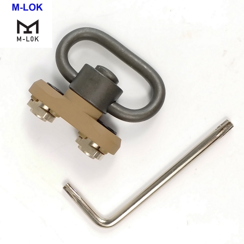 Tan Color QD Sling Swivel M-LOK Adapter Rail Mount Kit (QD Swivel Included)