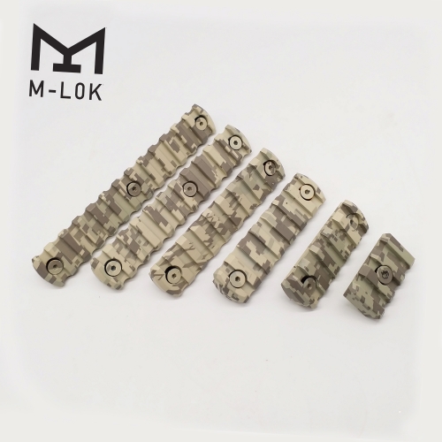 3,5,7,9,11,13 slot Picatinny Rail Section Anodized Aluminum For M-Lok Handguard Camouflage ACU Pattern