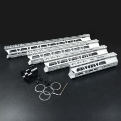 7/10/12/15 Inch M-LOK Handguards Edge CNC Chamfering For .223/5.56 Raw aluminum Color (sand blasting)