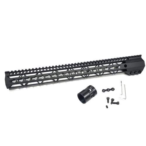 17 Inch Clamp mounted design KeyMod Handguard Top Rail Fits .223/5.56 (AR15) Spec Black Color FKH-17B