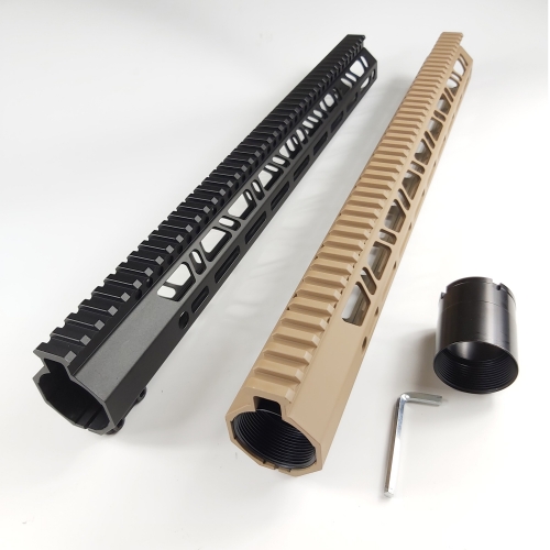 17 inch AR10(.308) Clamp mount type Mlok Handguard High profile all angle/edge CNC charmfering design