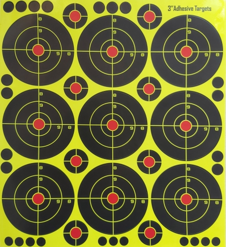 3-inch 9 sticks adhesive Splatter paper shooting Targets Paper