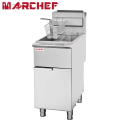 MARCHEF commercial gas fryer with SS430 cabinet