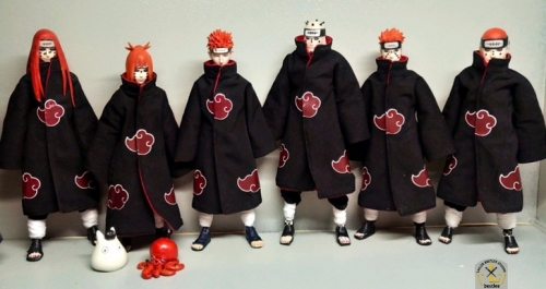 12 pièces Akatsuki Naruto Robe, accessoires