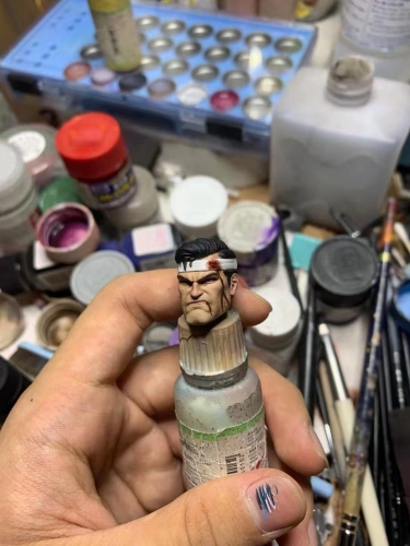 Fight revenge man headsculpt 1:12