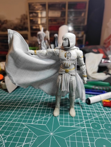 Marvellegends Moon Knightt white cape/Toy weapons 1:12
