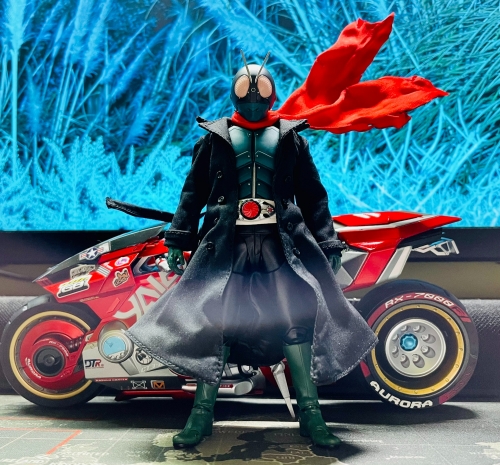 shf Kamen Riderr Black trench coat 1：12