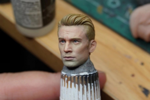 Young Captain America headsculpt 1:12