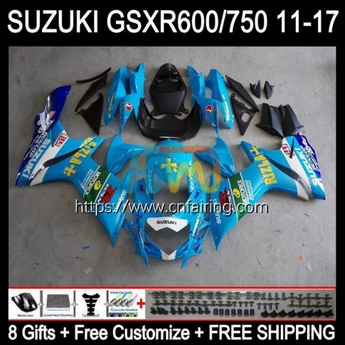 Injection Mold For SUZUKI GSXR 600 750 K11 GSXR-600 GSXR750 11 12 13 14 15 16 GSXR600 2011 2012 2013 Blue RIZLA 2014 2015 2016 2017 Fairing 40HM.37