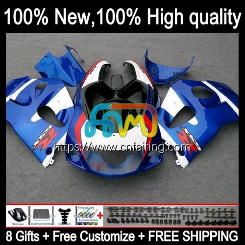 Body Kit For SUZUKI GSXR 600 750 GSX-R750 GSXR600 SRAD GSXR-750 96 97 98 99 00 GSXR-600 White blue GSXR750 1996 1997 1998 1999 2000 Fairing 1HM.40