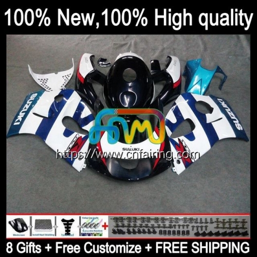 Body Kit For SUZUKI GSXR 600 750 GSX-R750 GSXR600 SRAD GSXR-750 96 97 98 99 00 GSXR-600 GSXR750 1996 1997 1998 White blue 1999 2000 Fairing 1HM.43