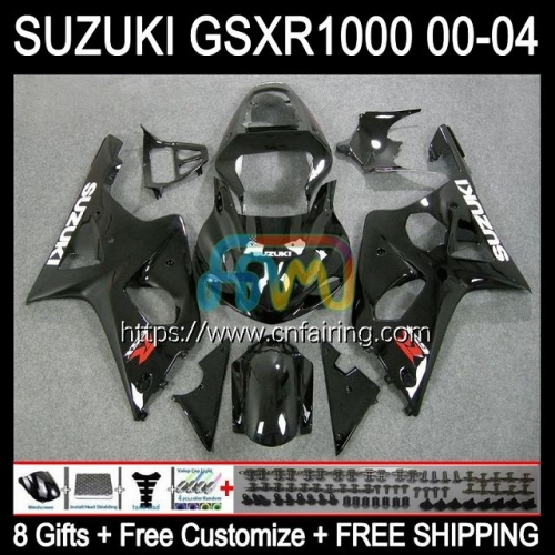 Injection Mold OEM For SUZUKI 1000CC K2 GSX-R1000 GSXR1000 Gloss Black 2000 2001 2002 Body GSXR-1000 GSX R1000 GSXR 1000 CC 00 01 02 Fairing 37HM.89