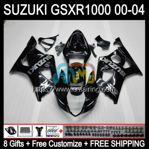 Injection Mold Body For SUZUKI GSXR 1000 CC GSX-R1000 GSXR1000 Black grey 1000CC K2 GSXR-1000 00 01 02 GSX R1000 2000 2001 2002 OEM Fairing 37HM.75