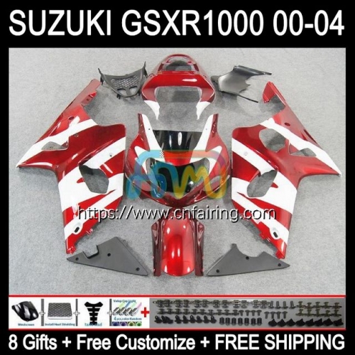 Injection Mold Body For SUZUKI GSXR White red hot 1000 CC GSX-R1000 GSXR1000 1000CC K2 GSXR-1000 00 01 02 GSX R1000 2000 2001 2002 OEM Fairing 37HM.6