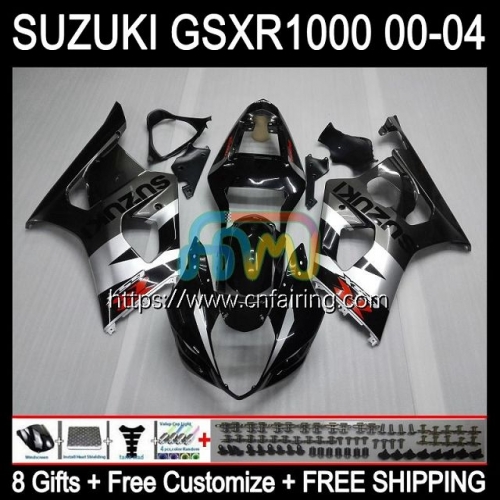 Injection Mold OEM For SUZUKI 1000CC K2 GSX-R1000 GSXR1000 2000 2001 2002 Body GSXR-1000 GSX Black Grey R1000 GSXR 1000 CC 00 01 02 Fairing 37HM.77