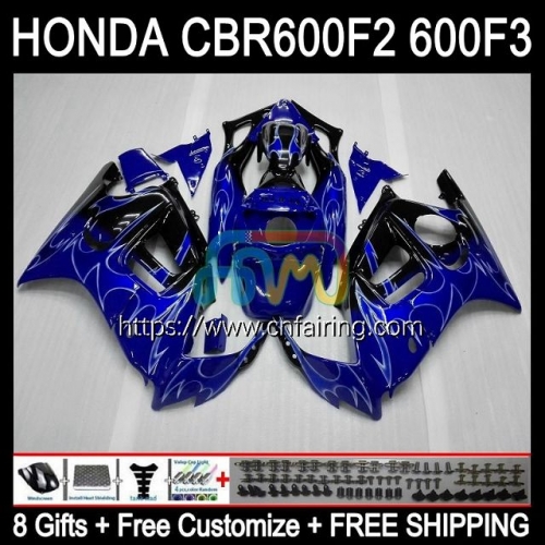 Bodys Kit For HONDA CBR 600F2 CBR600 F2 CBR 600 F2 FS CC Bodywork CBR600F2 91 92 93 94 CBR600FS Blue Flames 1991 1992 1993 1994 OEM Fairings 33HM.163