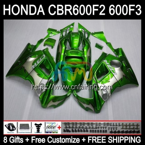 OEM Body For HONDA CBR600F2 Green&Flames CBR600 F2 1991 1992 1993 1994 CBR 600 F2 FS CC Bodywork CBR600FS CBR 600F2 91 92 93 94 Full Fairing 33HM.170