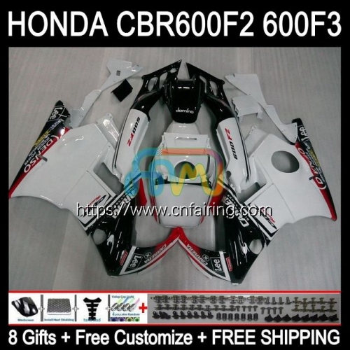 Bodys Kit For HONDA CBR 600F2 CBR600 F2 CBR 600 F2 FS CC Bodywork CBR600F2 91 92 93 94 CBR600FS 1991 1992 1993 1994 White black OEM Fairings 33HM.133