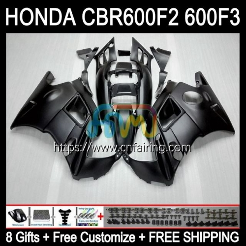 Bodys Kit For HONDA CBR 600F2 CBR600 F2 CBR 600 F2 FS CC Bodywork CBR600F2 91 92 93 94 CBR600FS Matte Black 1991 1992 1993 1994 OEM Fairings 33HM.146