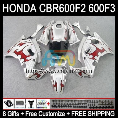 Bodys Kit For HONDA CBR 600F2 CBR600 Red Flames F2 CBR 600 F2 FS CC Bodywork CBR600F2 91 92 93 94 CBR600FS 1991 1992 1993 1994 OEM Fairings 33HM.10