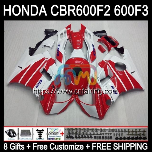 OEM Body For HONDA CBR600F2 CBR600 F2 1991 1992 1993 1994 CBR 600 F2 White red FS CC Bodywork CBR600FS CBR 600F2 91 92 93 94 Full Fairing 33HM.186