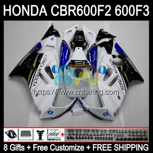 Bodys Kit For HONDA CBR 600F2 CBR600 F2 CBR 600 F2 FS CC Bodywork CBR600F2 91 92 93 KONICA Blue 94 CBR600FS 1991 1992 1993 1994 OEM Fairings 33HM.141