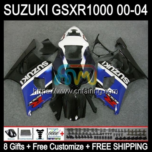 Injection Mold OEM For SUZUKI 1000CC K2 GSX-R1000 GSXR1000 2000 2001 2002 Body GSXR-1000 Blue black GSX R1000 GSXR 1000 CC 00 01 02 Fairing 37HM.98