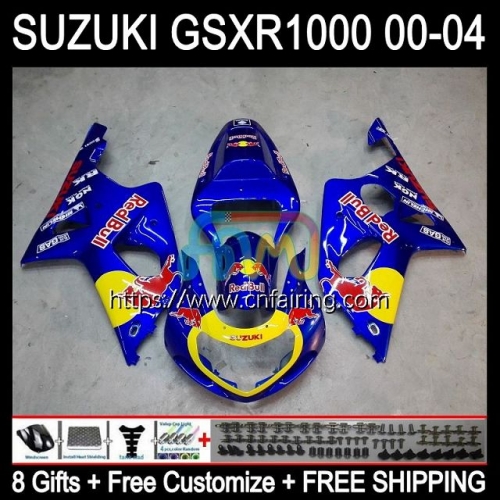 OEM Injection Mold For SUZUKI GSX-R1000 GSX R1000 GSXR1000 2003 2004 1000CC Body K3 Cowling GSXR-1000 GSXR 1000 CC 03 Blue yellow 04 Fairing 38HM.79