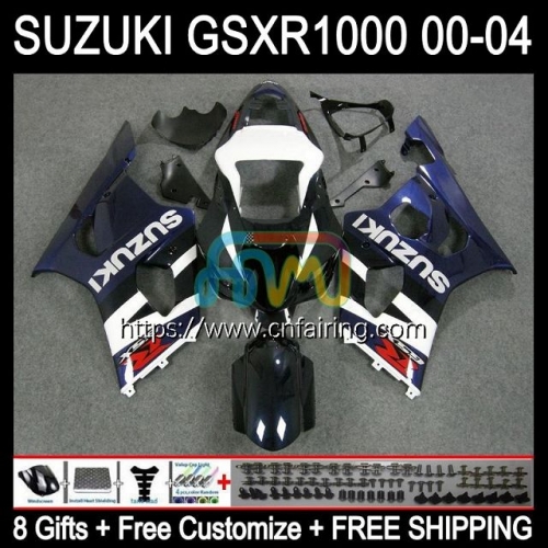 OEM Injection Mold For SUZUKI GSX-R1000 GSX R1000 GSXR1000 2003 Blue black 2004 1000CC Body K3 Cowling GSXR-1000 GSXR 1000 CC 03 04 Fairing 38HM.101