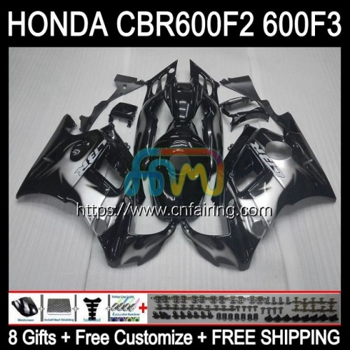 OEM Body For HONDA CBR600F2 CBR600 F2 Silver Flames 1991 1992 1993 1994 CBR 600 F2 FS CC Bodywork CBR600FS CBR 600F2 91 92 93 94 Full Fairing 33HM.179