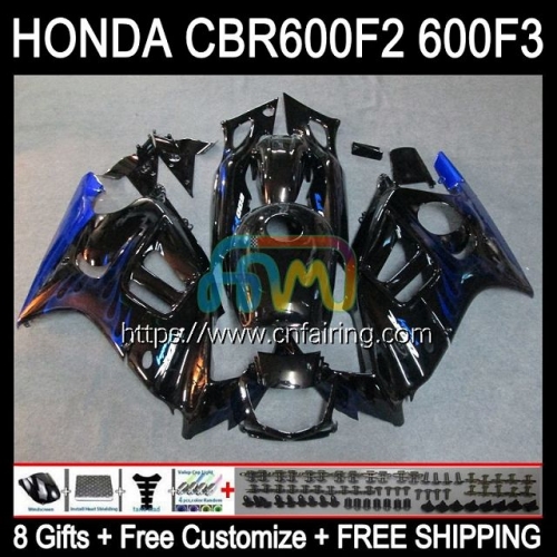 Bodys Kit For HONDA CBR 600F2 CBR600 F2 CBR 600 F2 FS CC Bodywork CBR600F2 91 92 93 94 CBR600FS 1991 Blue Flames 1992 1993 1994 OEM Fairings 33HM.111