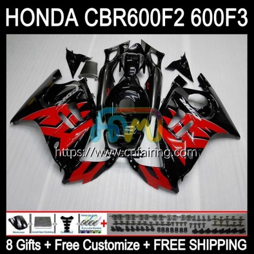 Bodys Kit For HONDA CBR 600F2 CBR600 F2 CBR 600 F2 FS CC Bodywork CBR600F2 91 92 93 94 CBR600FS 1991 1992 1993 Red black 1994 OEM Fairings 33HM.159