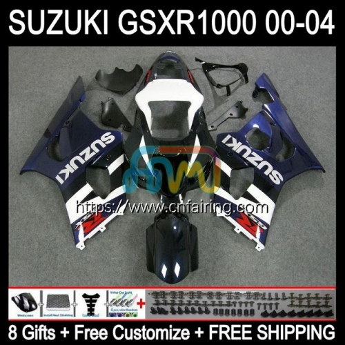 Injection Mold OEM For SUZUKI 1000CC K2 GSX-R1000 GSXR1000 2000 2001 2002 Body GSXR-1000 GSX R1000 GSXR 1000 CC 00 01 02 Fairing Blue black 37HM.101