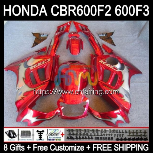 Injection Mold Body For HONDA CBR600F3 CBR600 F3 CBR 600 F3 FS CC CBR 600F3 95 96 97 98 CBR600FS 1995 1996 1997 1998 OEM Fairing White flames 34HM.78