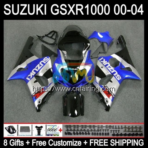 OEM Injection Mold For SUZUKI GSX-R1000 GSX R1000 GSXR1000 2003 2004 1000CC Body Blue black K3 Cowling GSXR-1000 GSXR 1000 CC 03 04 Fairing 38HM.91