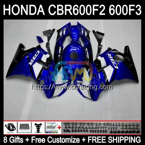 Bodys Kit For HONDA CBR 600F2 CBR600 F2 CBR 600 F2 FS CC Bodywork CBR600F2 91 92 93 94 CBR600FS 1991 1992 1993 1994 Blue black OEM Fairings 33HM.164