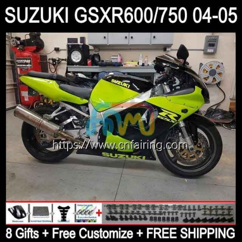 Injection Mold For SUZUKI GSXR600 GSXR-750 GSX-R600 K4 GSXR 600 750 CC 2004 2005 GSXR-600 GSXR750 Green black 600CC 750CC 04 05 OEM Fairing 35HM.69