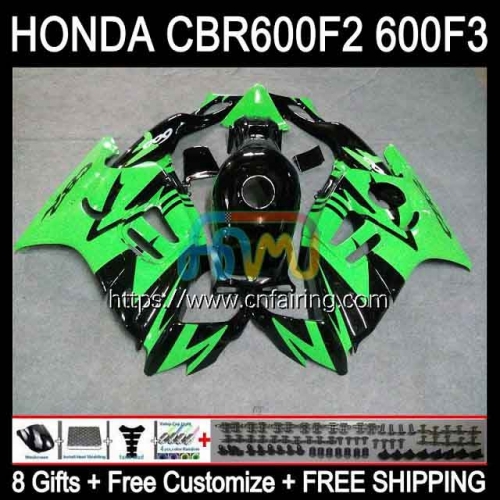 Injection Mold OEM For HONDA CBR 600 F3 FS CC CBR600F3 1995 1996 1997 1998 Body CBR 600F3 CBR600FS CBR600 F3 95 96 97 98 Fairing 34HM.124 Green black