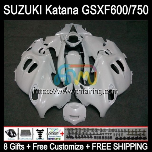 Body Kit For SUZUKI KATANA GSXF 600 750 GSX600F GSXF750 GSXF-600 Pearl White GSX750F 98 99 00 01 02 GSXF600 1998 1999 2000 2001 2002 Fairing 30HM.28