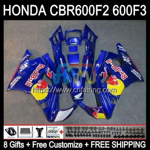 Injection Mold Body For HONDA Blue yellow CBR600F3 CBR600 F3 CBR 600 F3 FS CC CBR 600F3 95 96 97 98 CBR600FS 1995 1996 1997 1998 OEM Fairing 34HM.106
