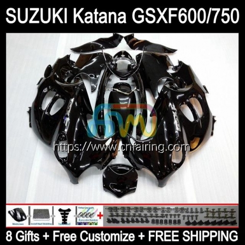 Body Kit For SUZUKI KATANA Glossy Black GSXF600 GSX750F GSXF 600 750 1998 1999 2000 2001 2002 GSXF750 GSX600F GSXF-750 98 99 00 01 02 Fairing 30HM.52