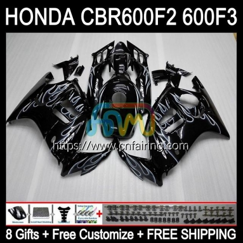 Injection Mold OEM For HONDA CBR 600 F3 FS CC CBR600F3 1995 1996 1997 1998 Body CBR White Flames 600F3 CBR600FS CBR600 F3 95 96 97 98 Fairing 34HM.158