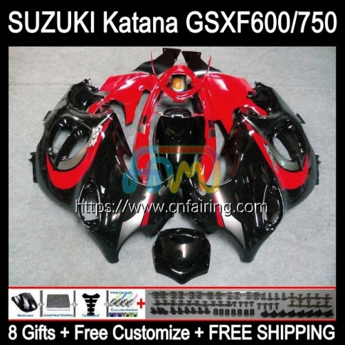 Body Kit For SUZUKI KATANA GSX750F GSXF600 GSXF-750 GSXF 600 750 GSX600F Red black hot 03 04 05 06 07 GSXF750 2003 2004 2005 2006 2007 Fairing 31HM.29